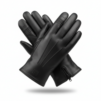 Black Leather Gloves for Men